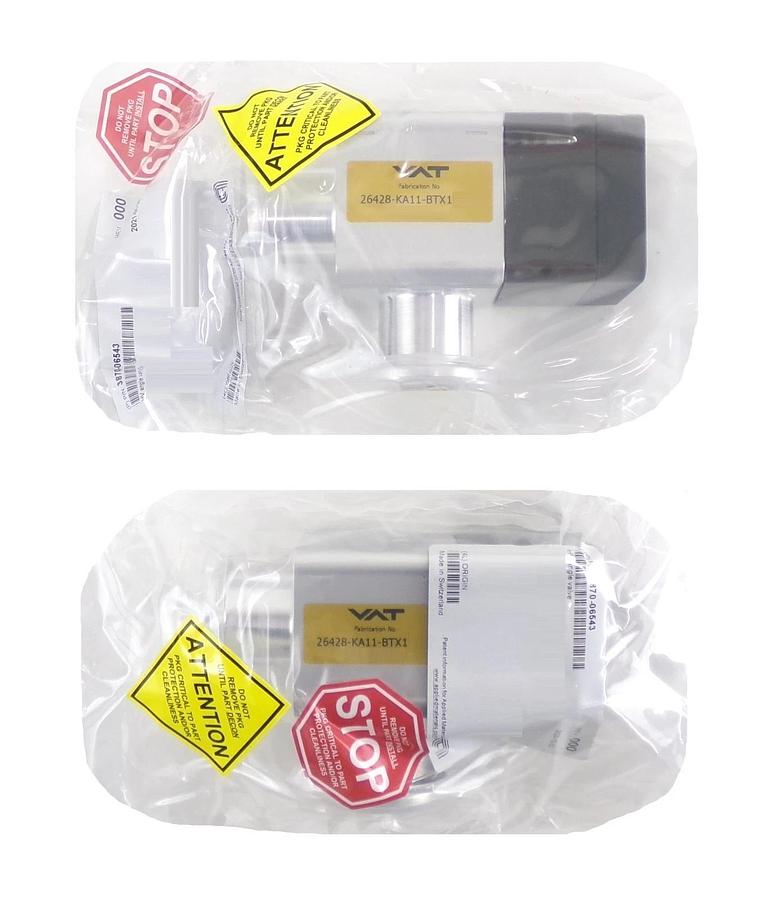 VAT 26428-KA11-BTX1 Angle Valve AMAT 3870-06543 Reseller Lot of 2 New Surplus