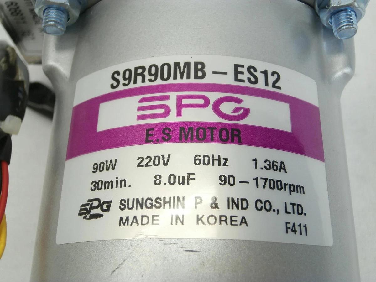 Used SPG S9R90MB-ES12 E.S Motor with Siti Gear Head MI 30 G9 Used Working
