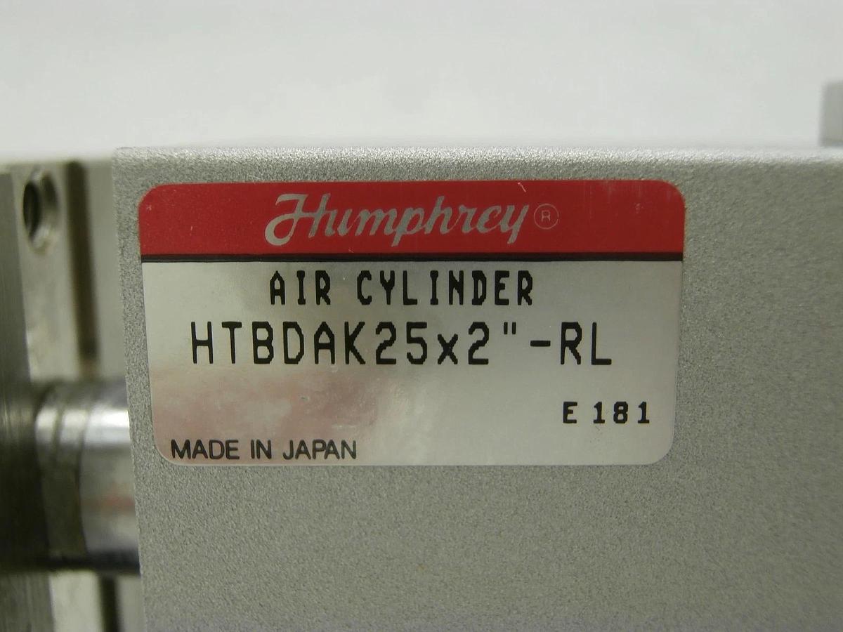 Humphrey HTBDAK25X2"-RL Twin Piston Rod Pneumatic Cylinder HTBDAK25X2RL New
