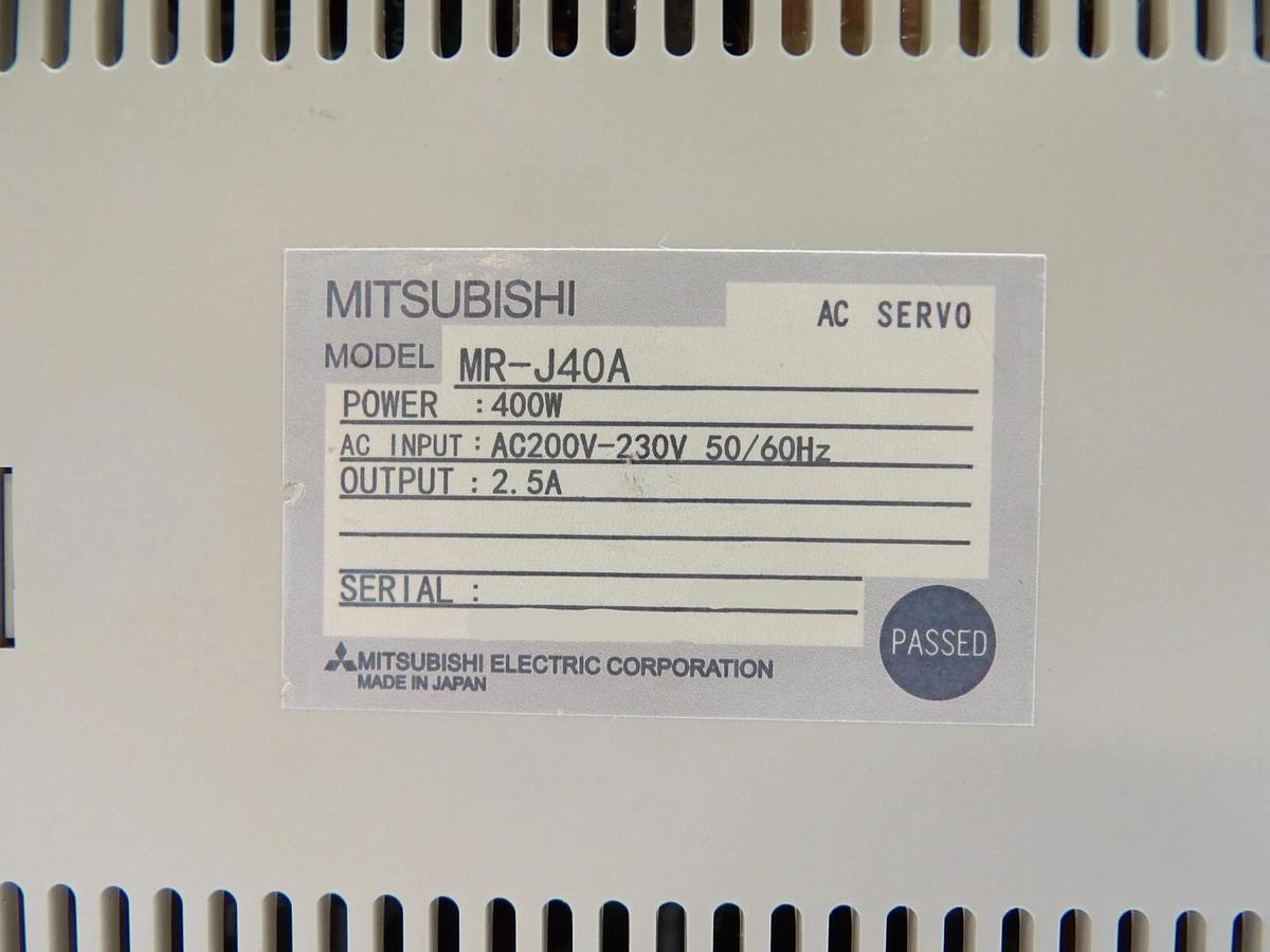 Used Mitsubishi MR-J60A MR-J40A AC Servo Drive MELSERVO Reseller Lot of 2 Working