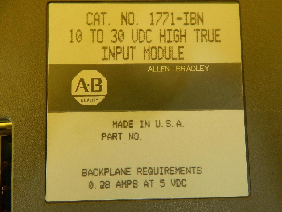Used AB Allen-Bradley 1771-IBN 10 To 30 VDC High True Input Module PLC PCB Card Used