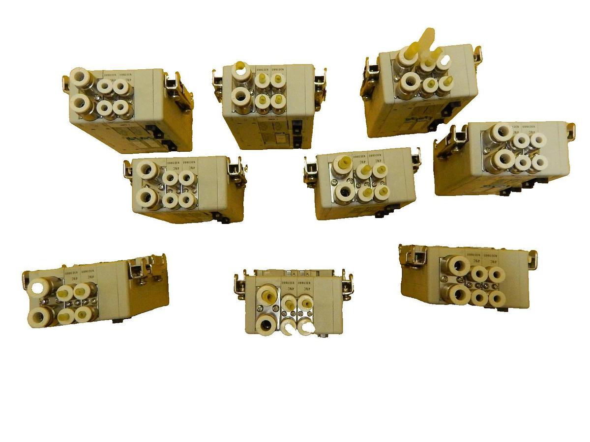 Used CKD N3E0660-M Solenoid Pneumatic Manifold N4EO Reseller Lot of 9 Working
