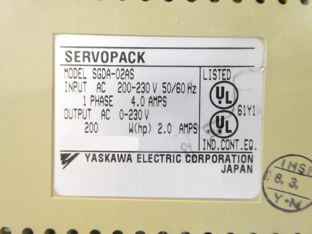 Used Yaskawa Electric SGDA-01AS SGDA-02AS Servo Driver Servopack Lot of 14 Working