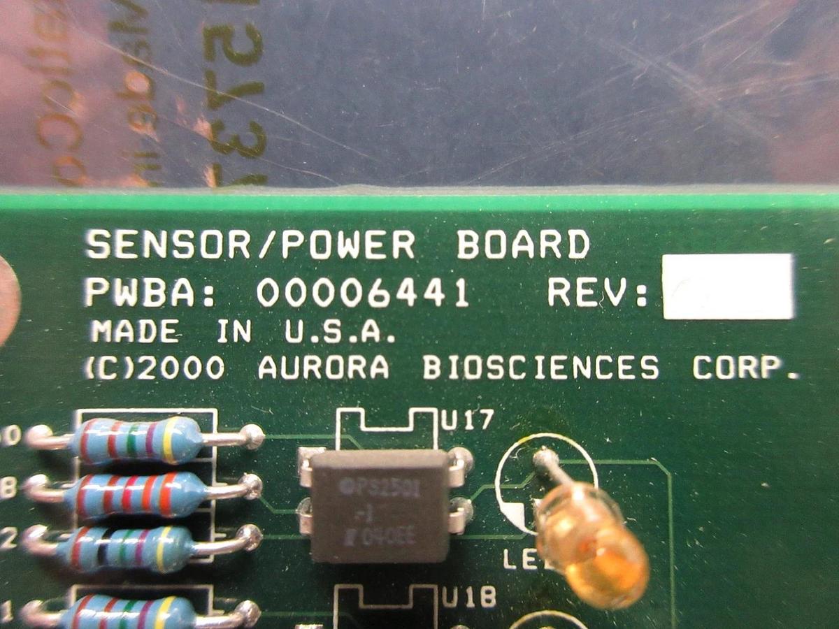 Used Aurora Biosciences 00006441 Sensor/Power Board PCB Used Working