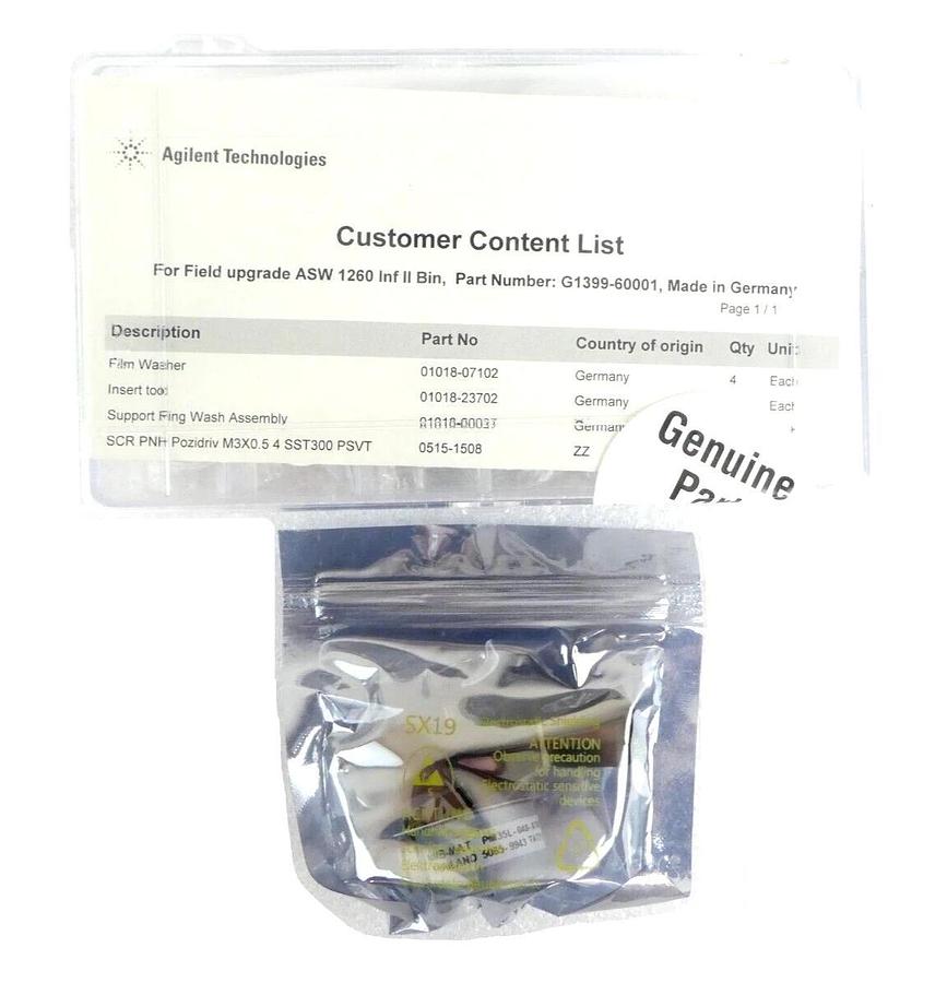 Agilent G1399-60001 Active Seal Wash Kit for 1260 Infinity II Sciex 5056623 New