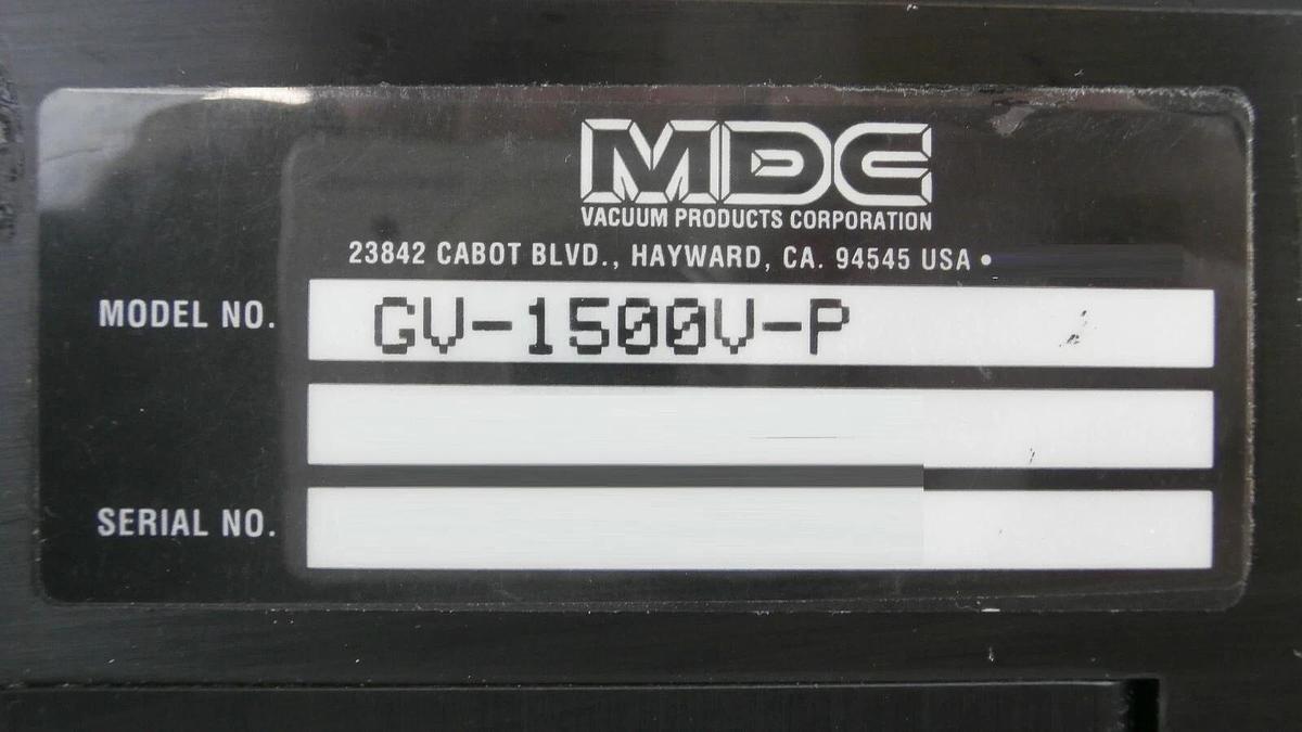 Used MDC Vacuum Products GV-1500V-P Vacuum Gate Valve 90° Angle NW40 Adapter Working