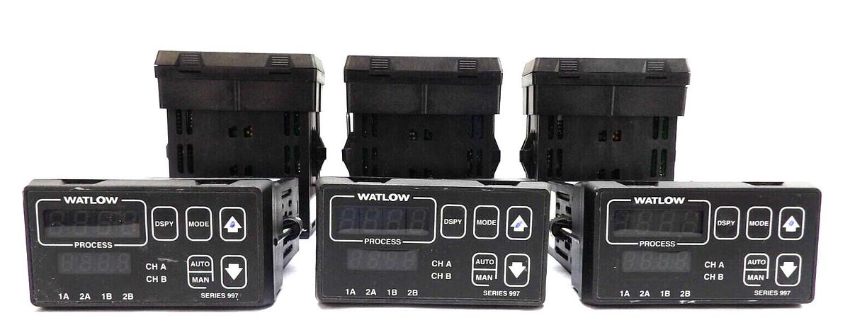 Used Watlow 997D-11CC-JURG Temperature Controller Series 997 Lot of 6 Working Surplus