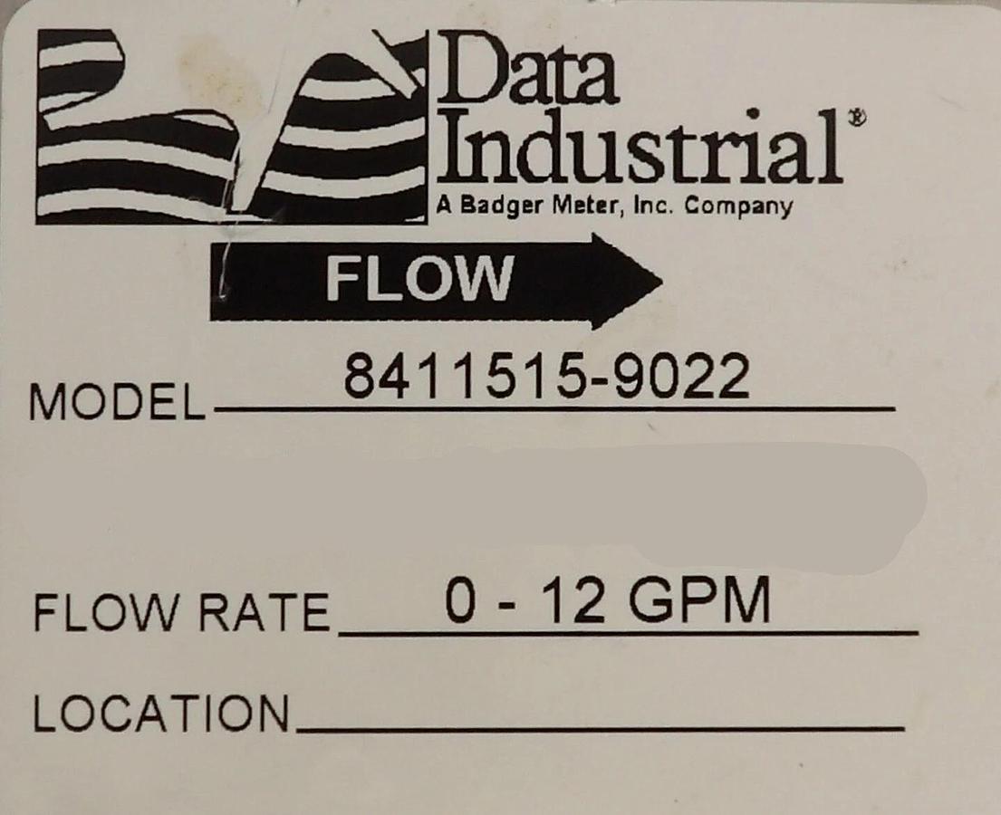 Data Industrial 8411515-9022 Flow Sensor 0-12 GPM Reseller Lot of 6 New Surplus