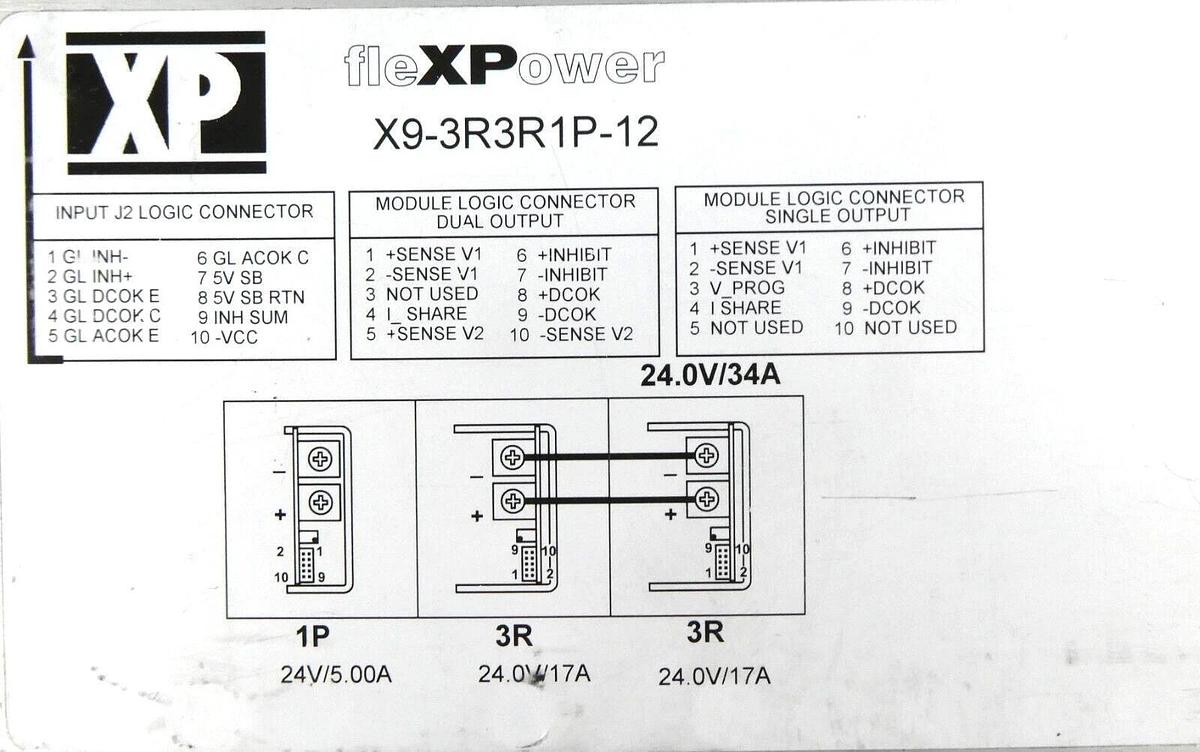 Used XP Power X9-3R3R1P-12 Power Supply fleXPower Sciex Working Surplus