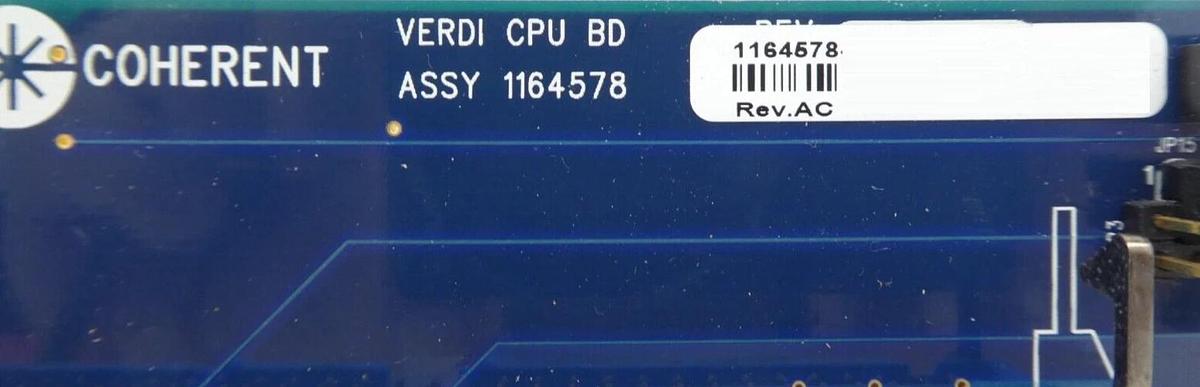 Used Coherent 1164578 VERDI CPU Board PCB Card Working Surplus