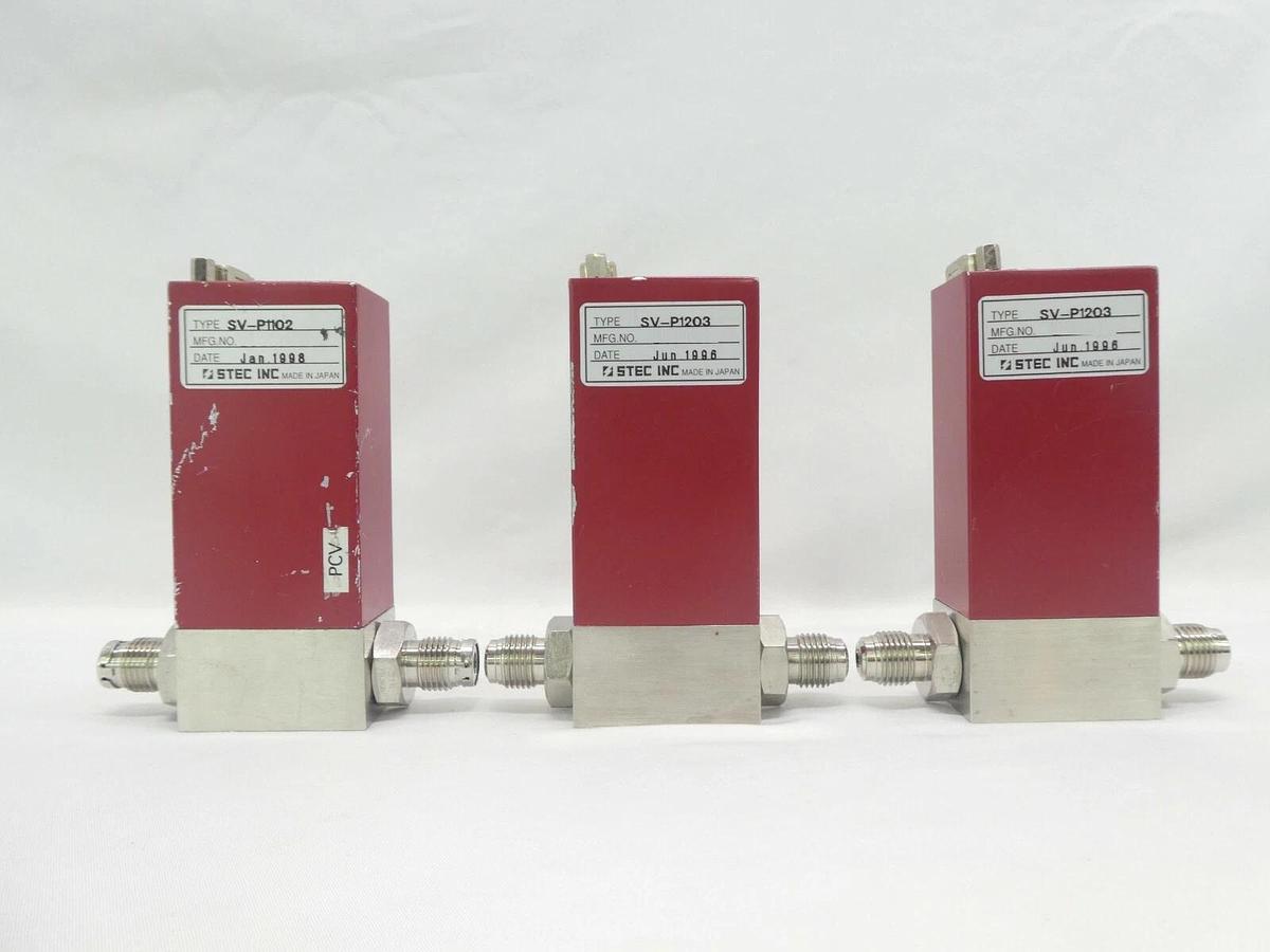 Used STEC SV-P1203 Pneumatic Flow Controller SV-P1000 Reseller Lot of 3 Working Spare
