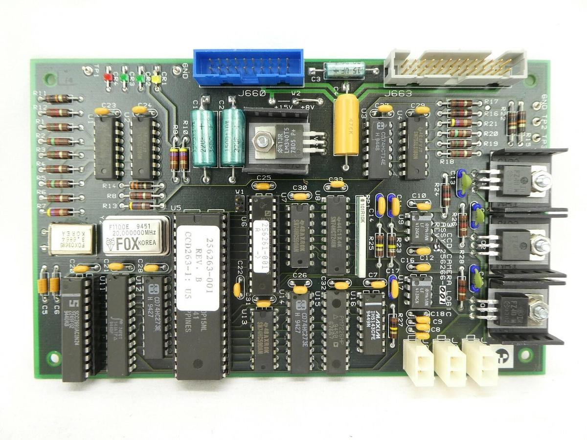 Used Electroglas 256266-001 3 CCD Camera Logic Board PCB 4085X Working Surplus