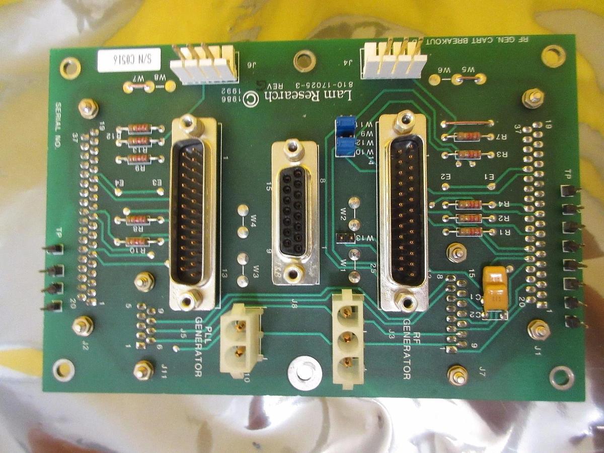 Used Lam Research 810-17025-3 RF Generator Cart Breakout PCB 710-17025-3 Working