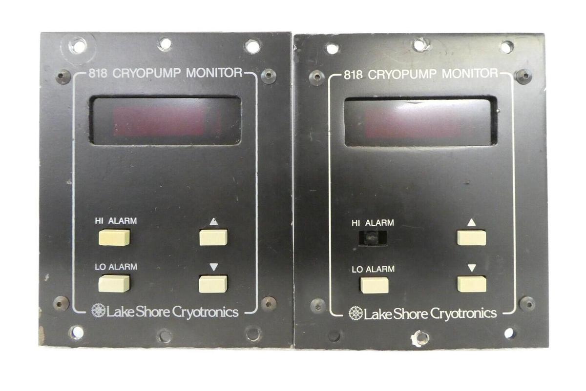 Used Lake Shore Cryotronics 818 Cryopump Monitor Reseller Lot of 2 Spare Surplus
