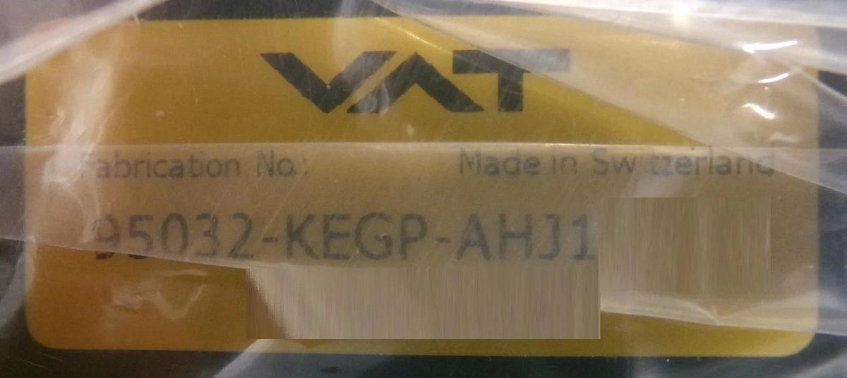 VAT 95032-KEGP-AHJ1 Butterfly Valve Control System Series New Surplus