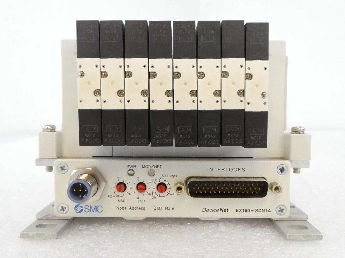 Used SMC US22387 8-Port Pneumatic Manifold EX160-SDN1A Reseller Lot of 4 Working