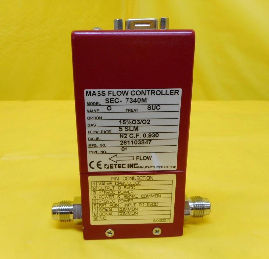 Used STEC SEC-7340M MFC Mass Flow Controller SEC-7340 5 SLM 15%O3/O2 Used Working