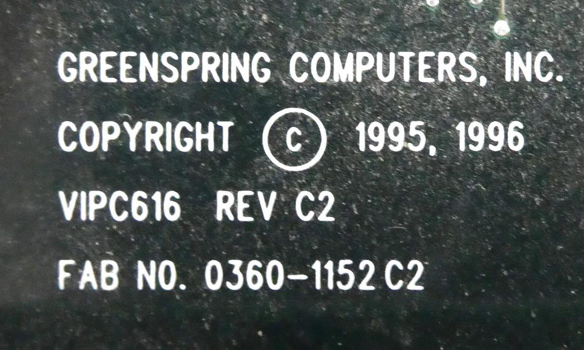 Used GreenSpring Computers VIP-C616 Rev C2 Industry Pack PCB Card Working Surplus