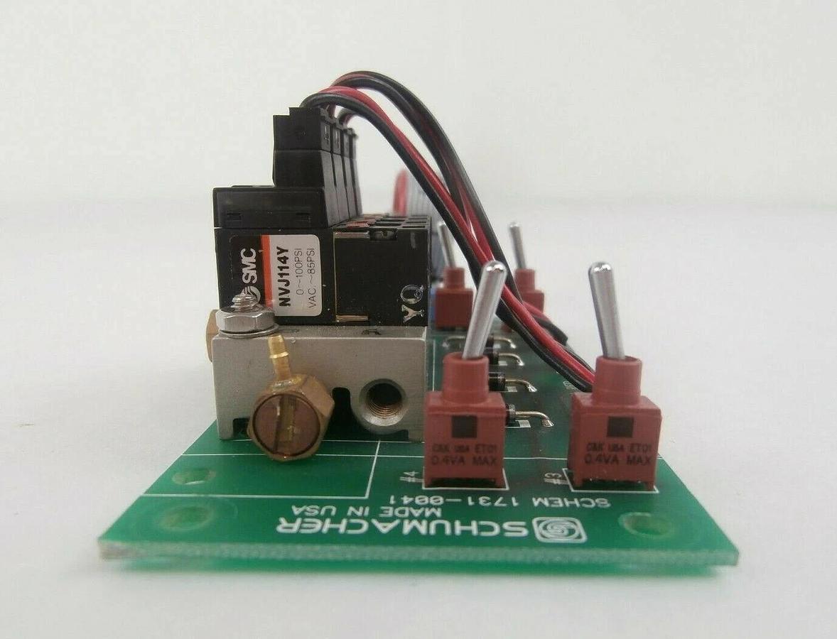 Used Schumacher 1730-0041 Pneumatic Solenoid Board PCB 1731-0041 Working Surplus