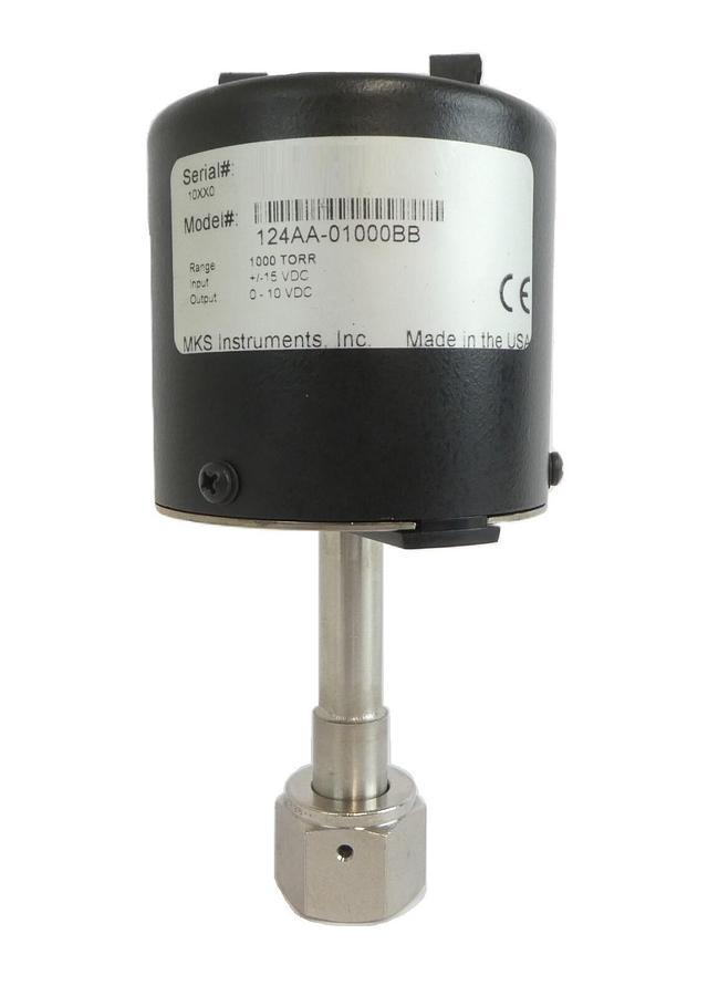 Used MKS Instruments 124AA-01000BB Baratron Pressure Transducer Type 124 Working