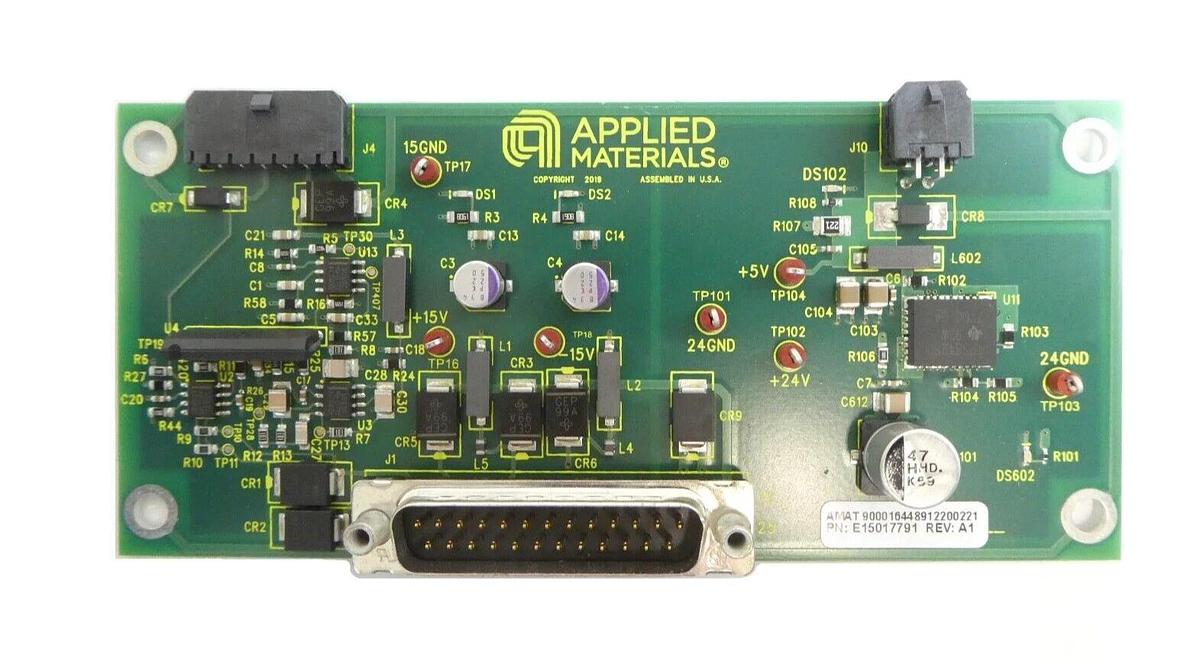 Used AMAT Applied Materials E15017791 Interface PCB Assembly Varian Working Surplus