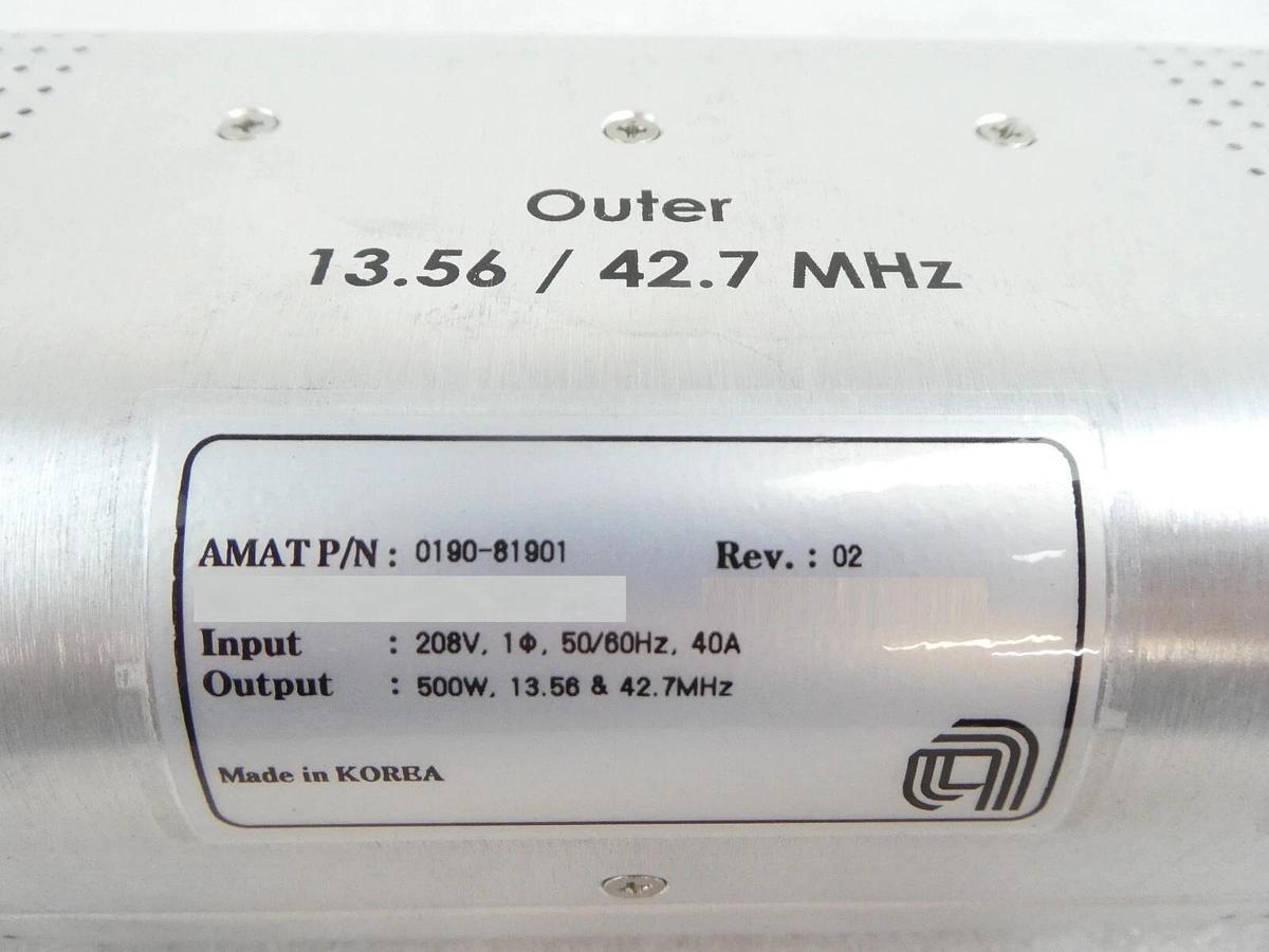 Used AMAT Applied Materials 0190-81901 RF Filter Outer 500W @ 13.56/42.7MHz Working