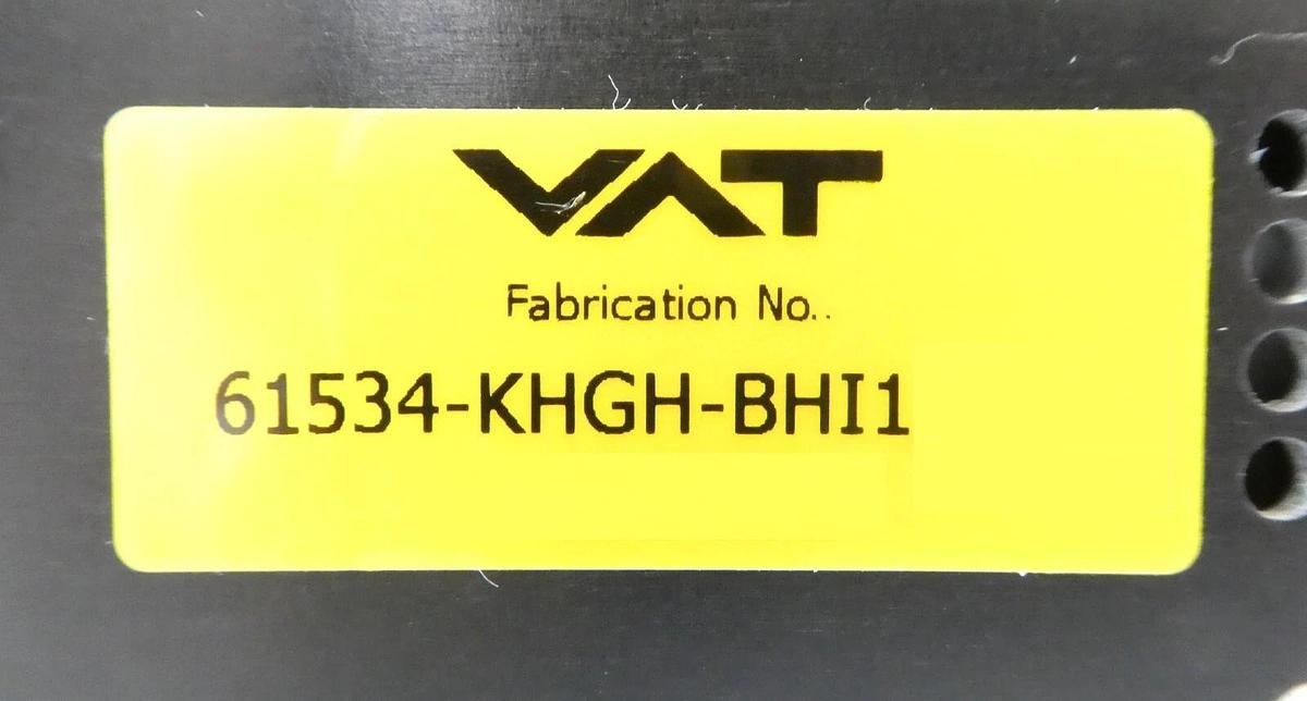 Used VAT 61534-KHGH-BHI1 Butterfly Valve with Sealing Function Spare Surplus