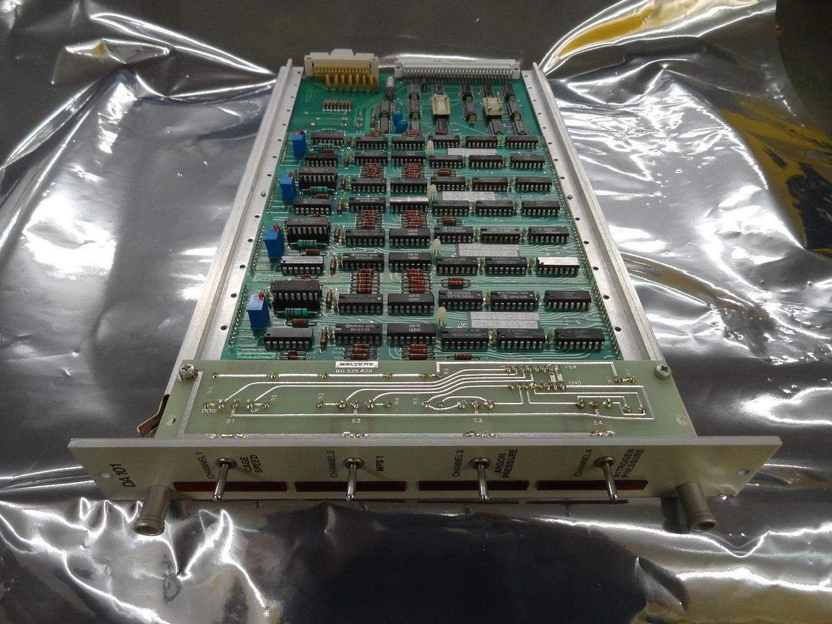 Used Balzers BG 525 473 T Argon Pressure DA 101 PCB Card BG 525 424 T Used Working