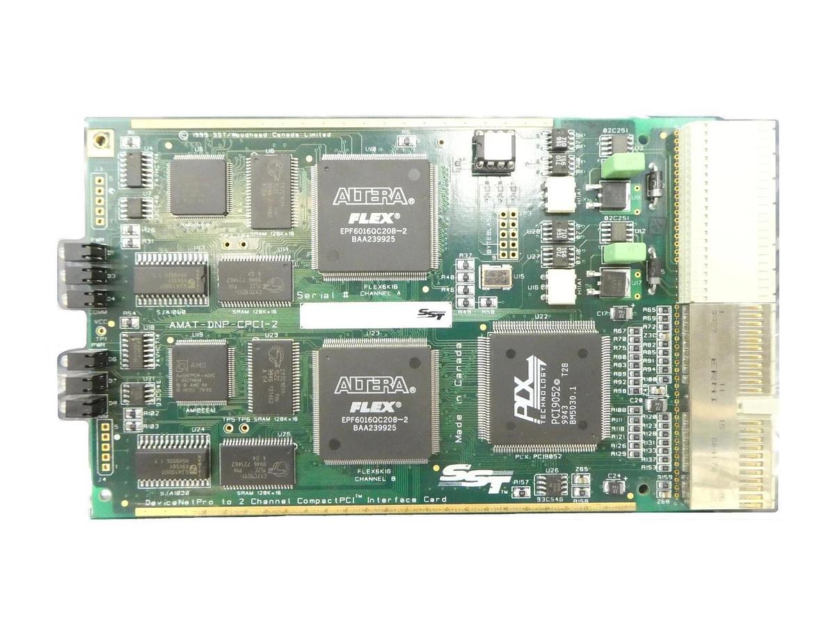 Used SST Woodhead AMAT-DNP-CPCI-1 DeviceNet Pro PCB Card AMAT 0190-05400 Working