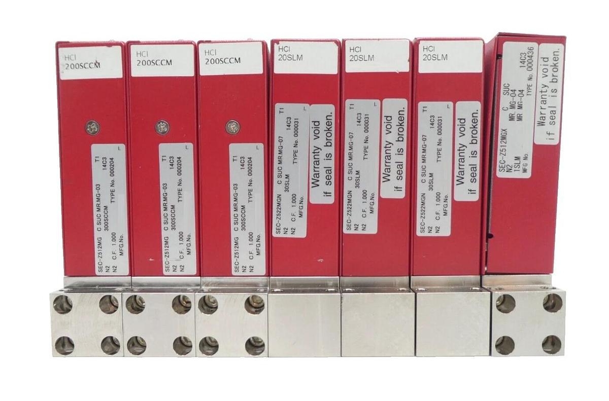 Used Horiba STEC Z500 Mass Flow Controller MFC SEC-Z512MGX SEC-Z522MGN Lot of 7 Spare