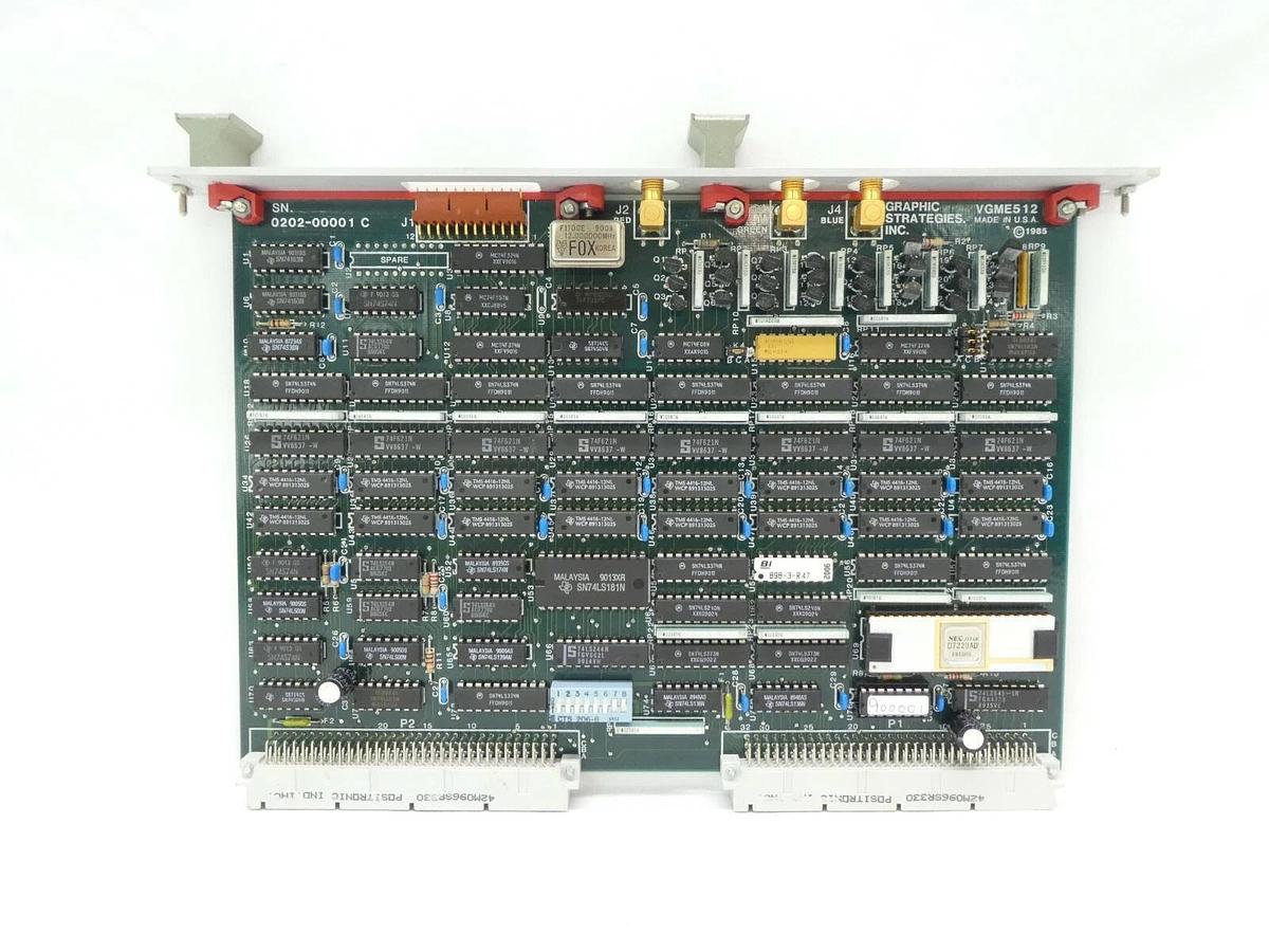 Used GSI Graphic Strategies 0202-00001 C Video Processor PCB Card VGME512 Working