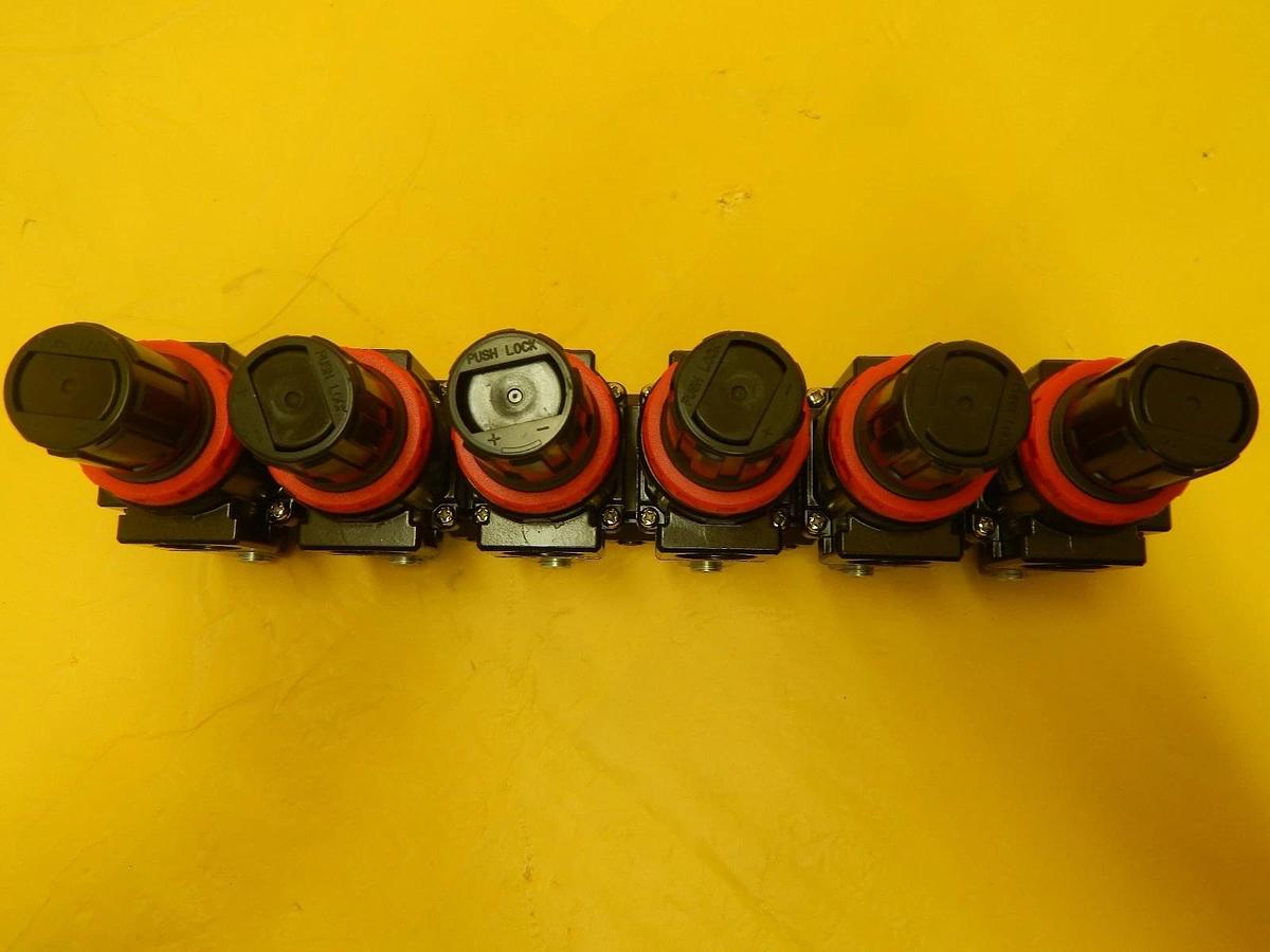 Used Koganei R300M6AS3-306W Manual Regulator 6-Port Manifold MR303-02-306W Used