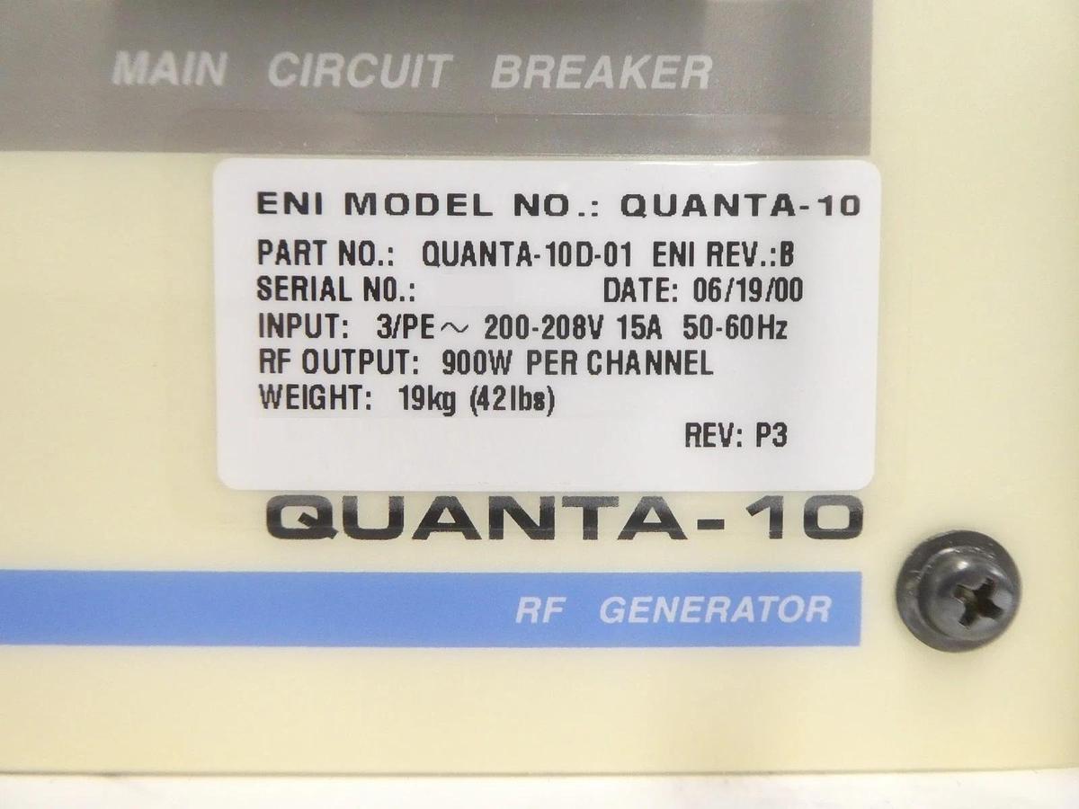 Refurbished QUANTA-10 ENI Power Systems QUANTA-10D-01 RF Generator Dual Channel Refurbished