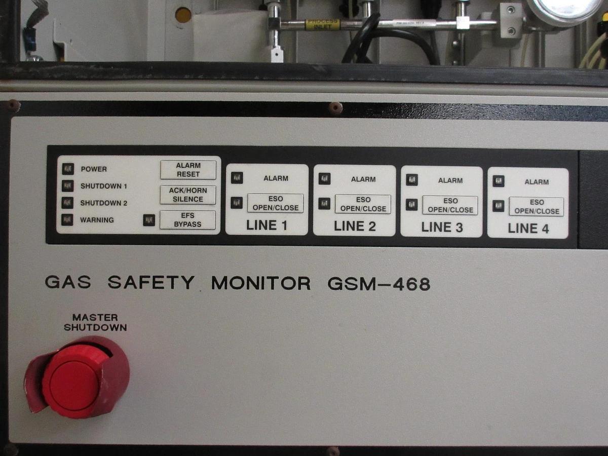 Used Matheson SEMI-GAS GSM-468 Gas Safety Monitor Cabinet SGS Halocarbon 14 CF4 Used