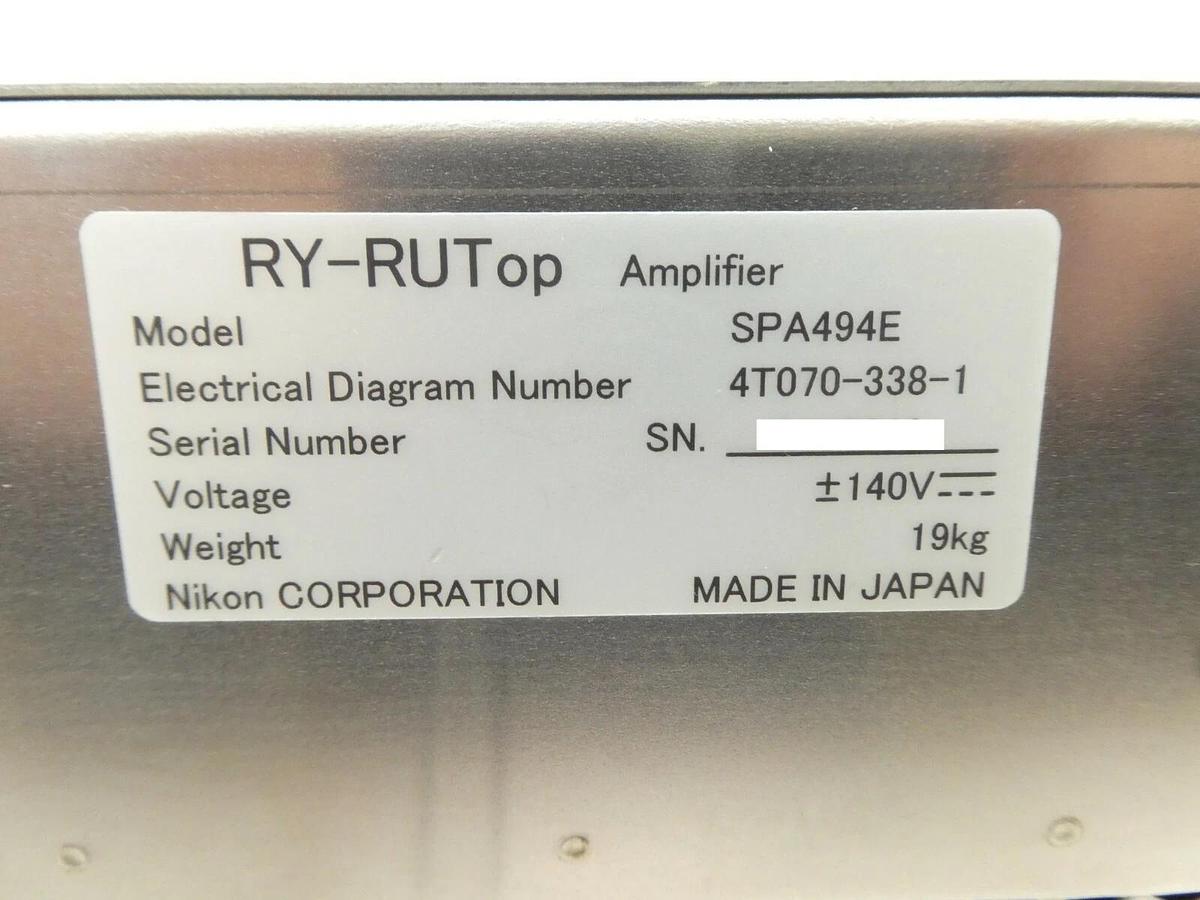 Used Nikon 4T070-338-1 RY-RUTop Amplifier Module SPA494E 4S013-944 NSR Series Working