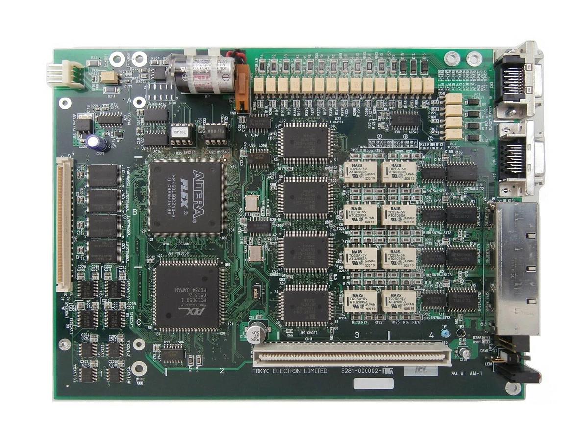 Used TEL Tokyo Electron E281-000002-17 Network PCB E2B102-15/MCT ECC2 Telius Working