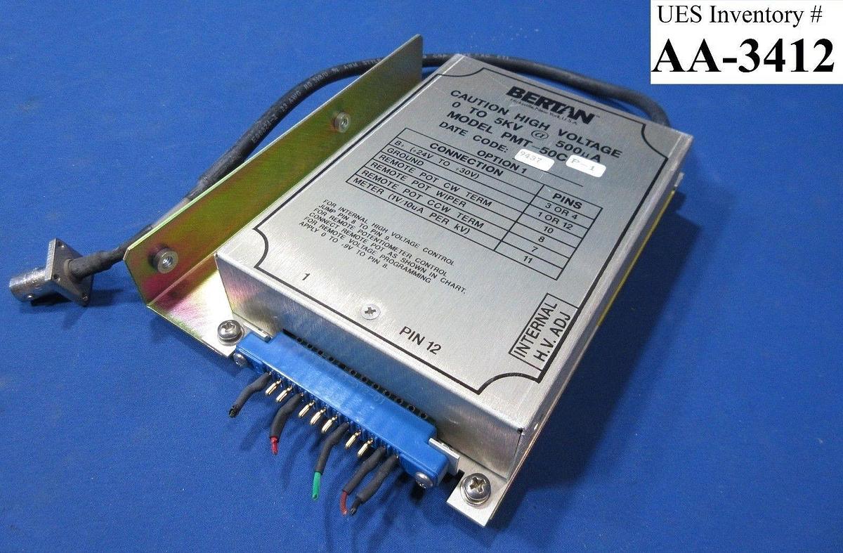 Used Bertan PMT-50CP-1 High Voltage Power Supply 5KV 500µA IDS 10000 Used Working