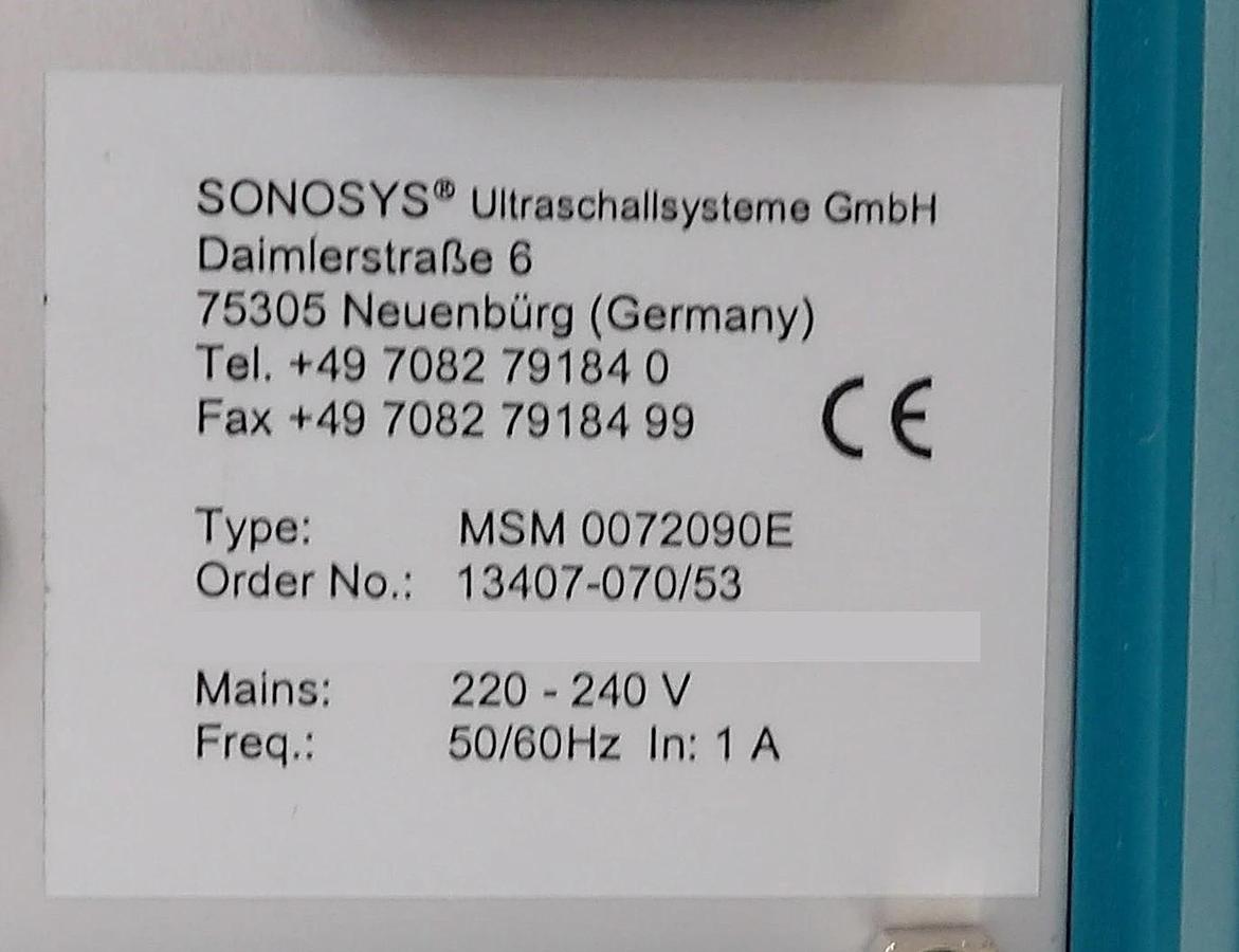 Used SONOSYS MSM 00702090E Ultrasonic Switching Systems Megasonic Atomzer New