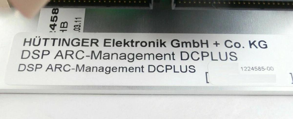 Used Huttinger 1224585-00 DSP ARC-Management DCPLUS Plasma PCB Card Trumpf Working