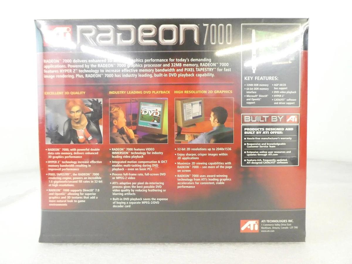 Used ATI Technologies 100-430320 Radeon 7000 VGA AGP 32 MB DDR Reseller Lot of 14 New