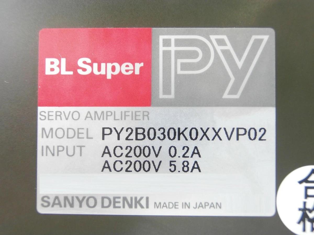 Used Sanyo Denki PY2B030K0XXVP02 Servo Drive BL Super PY Working Surplus