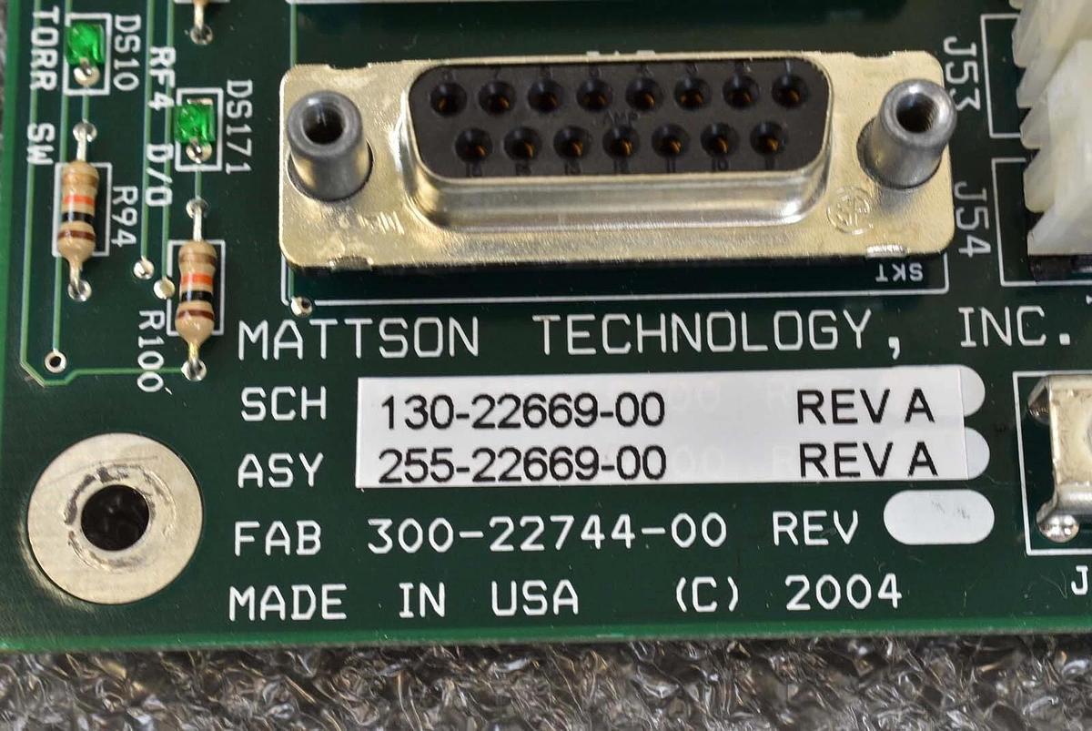 Used Mattson 130-22669-00 PCB Aspen 3 Nexion 130