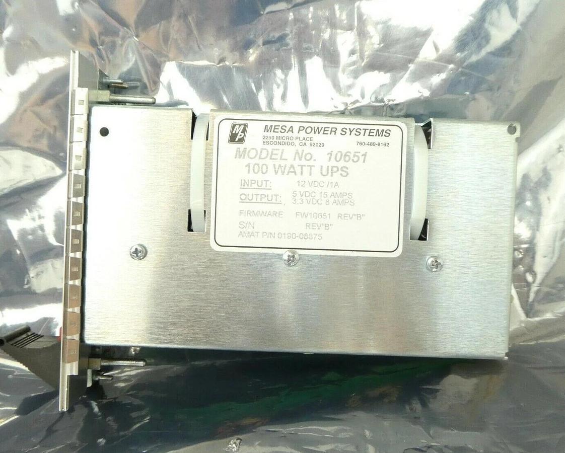 Used Mesa Power Systems 10651 100 Watt UPC PCB Card AMAT 0190-08875 Working Surplus