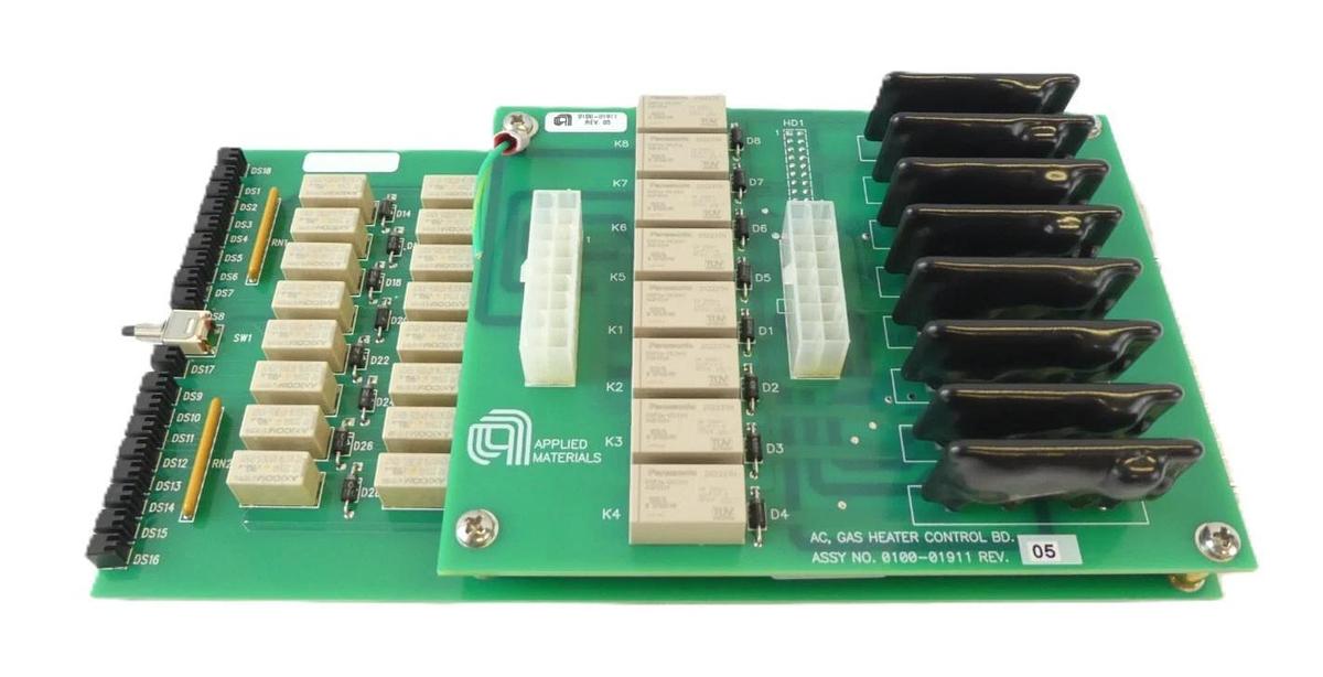 Used AMAT Applied Materials 0100-02745 Gas Heater Control PCB 0100-01911 Lot of 4