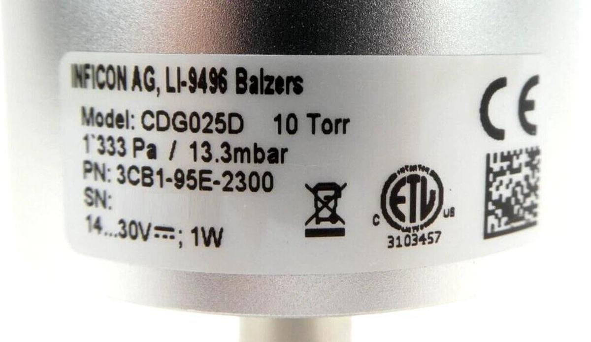 Used Inficon 3CB1-95E-2300 Capacitance Diaphragm Gauge CDG025D Lot of 3 Working