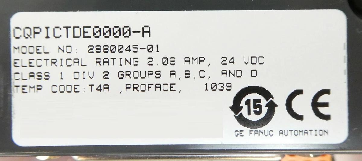 Used GE Fanuc CQPICTDE0000-A Panel PC 2880045-01 FujiFilm GenStream I/II Working