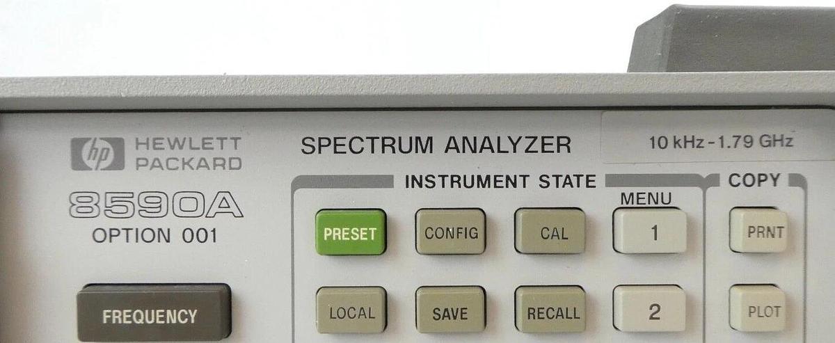 Used HP Hewlett-Packard 8590A 10KHz-1.5GHz Spectrum Analyzer Option 001 Working