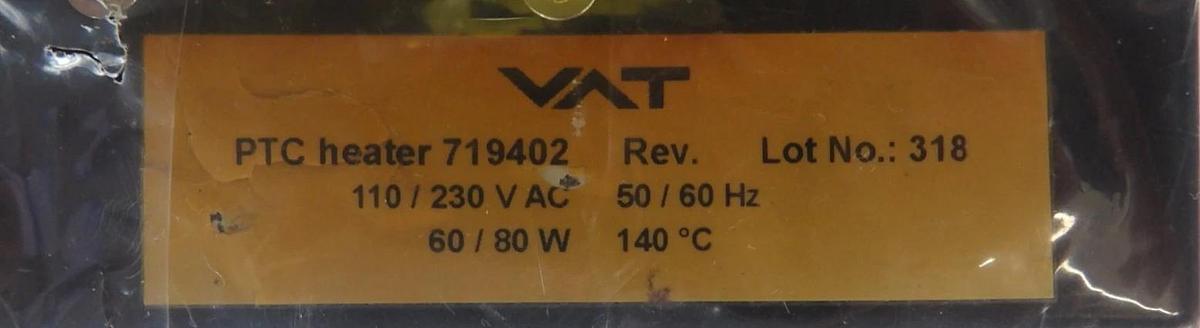 Used VAT 61234-KAGQ-BFT1 Butterfly Control Valve Series 612 Lot of 2 Working