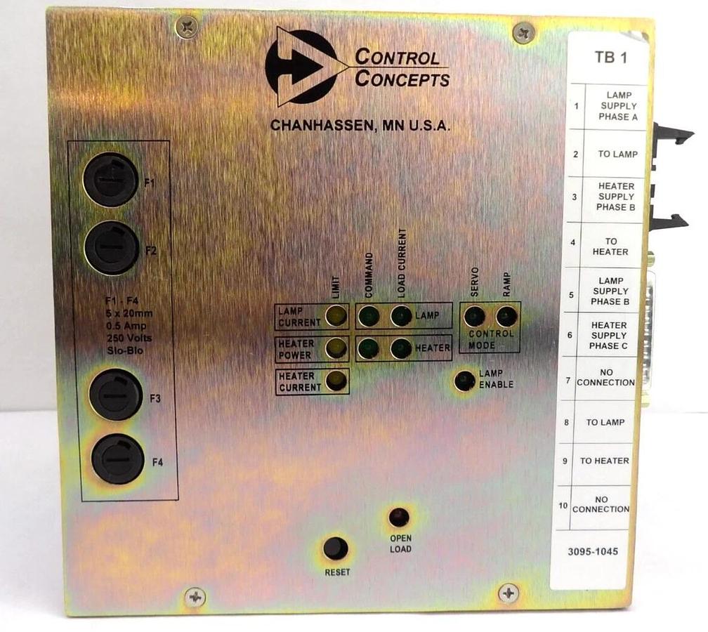 Used Control Concepts 3095-1045 SCR Power Controller AMAT 0500-00154 Working Surplus