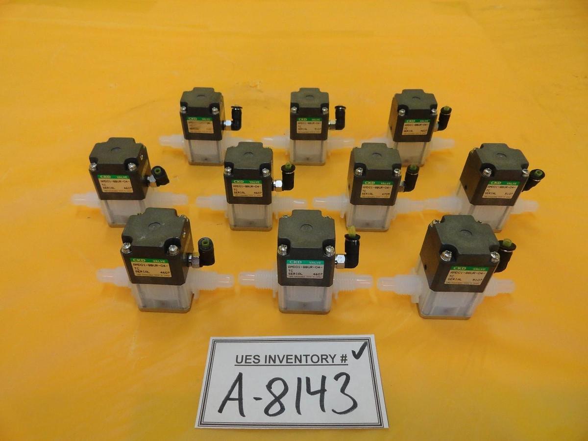 Used CKD AMD01-8BUR-04-TC Pneumatic Valve Photoresist Lot of 10 TEL Lithius Used